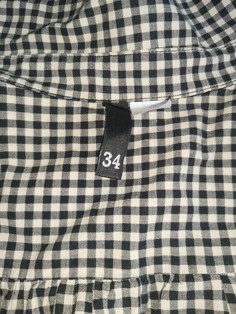 Bavlnená košeľa s roll up rukávmi., h&m,34