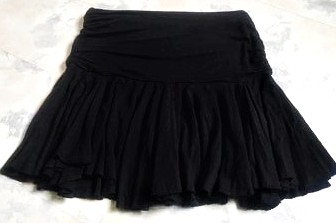 Čierna nariasená mini sukňa, new look,m