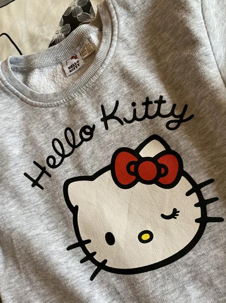 Teplákové teplé šaty hello kitty v. 122/128, hello kitty,122