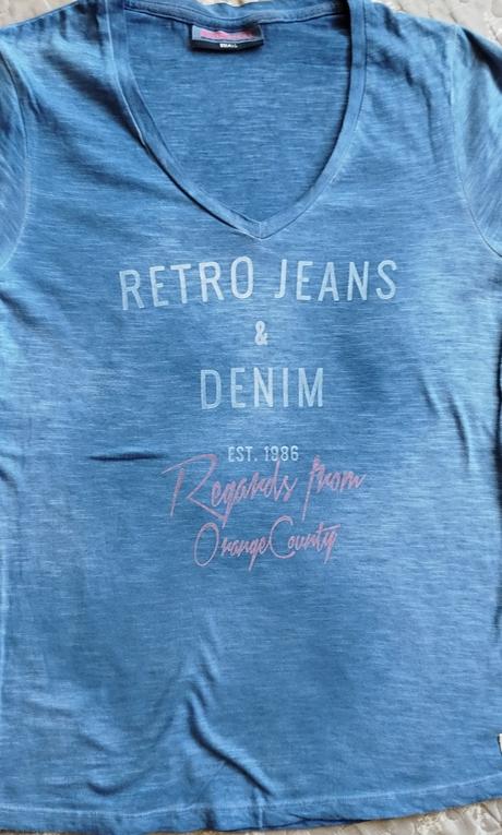 Retro jeans tričko, s