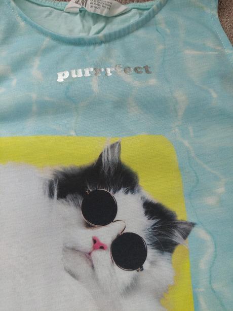 Tričko mačka, h&m,146