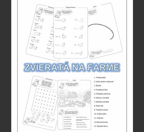 Zvieratá na farme - farm animals,