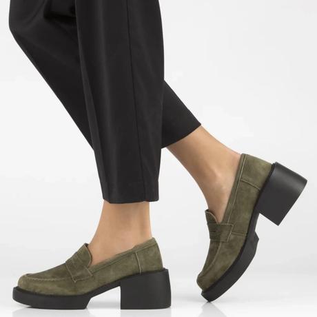 Khaki kožené poltopánky cena s poštou, 40