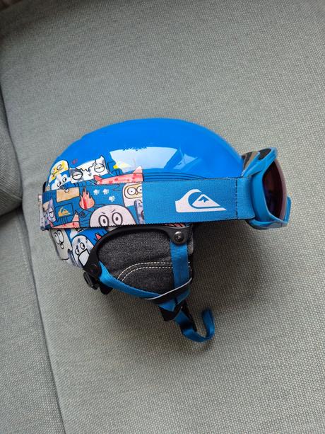 Detska lyziarska helma a okuliare, quicksilver,l