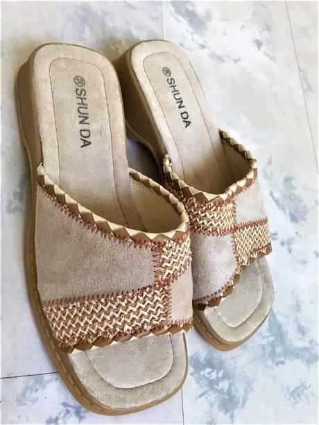 Šlapky na klinovom podpätku, 38