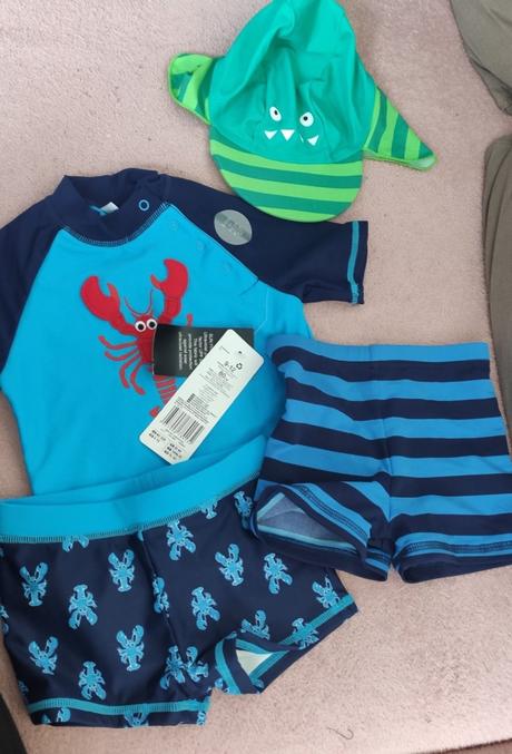 Letný balíček plaviek + klobúčik, 68–80