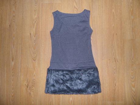 Šaty s kožušinou, s