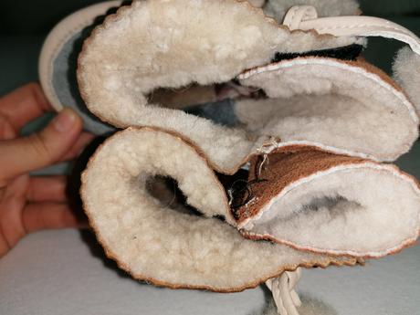 Baby topánočky s pravou kožou a ovčou vlnou z jarm, 21