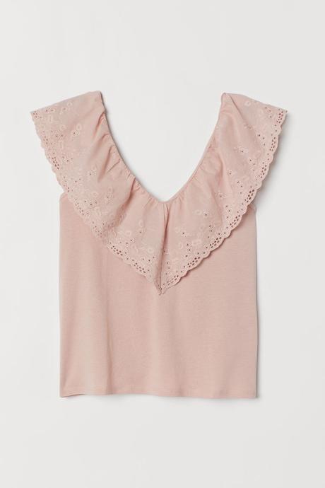 Staro-ruzovy top, h&m,l