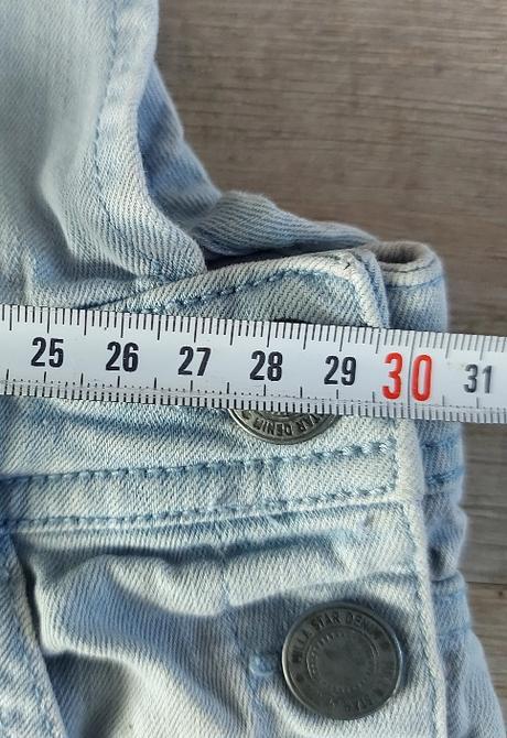 Belasé denimové kraťasy na traky, 146