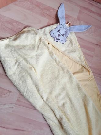 Osuška s kapucňou pre väčšie deti - zajačik,