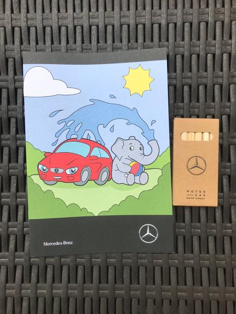 Omaľovánka a ceruzky - mercedes,