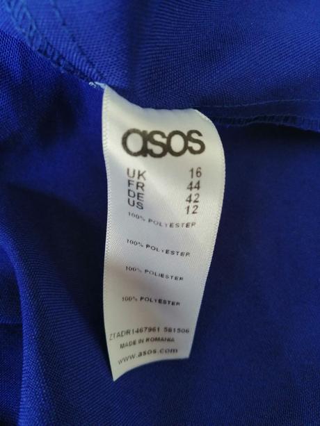Modré šaty asos, v42-44, kráľovská modrá, 42