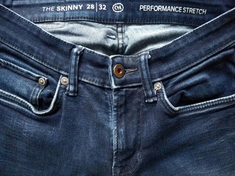 Tmavomodré skinny rifle 28/32, c&a,28