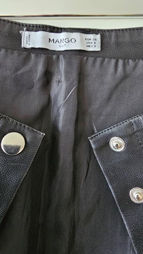 Kožená sukňa, mango,m