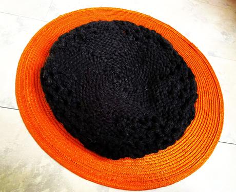 Teplá pletená bareta, l