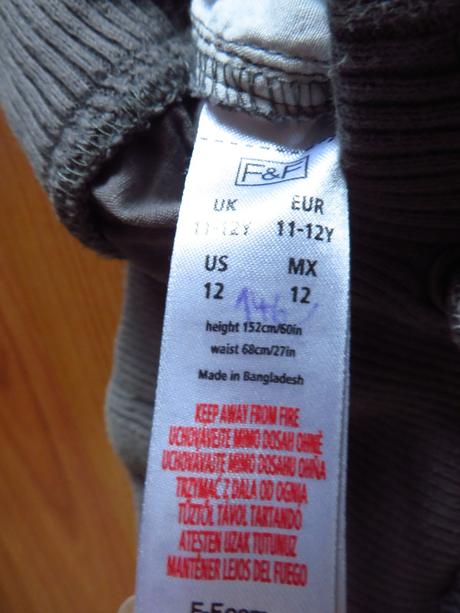 Tenšie plátené roll up nohavice -veľ. 146/152 - ff, f&f,146