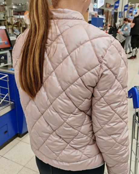 Pudrová ružová jemne metalická bunda 146 az xs s, xs