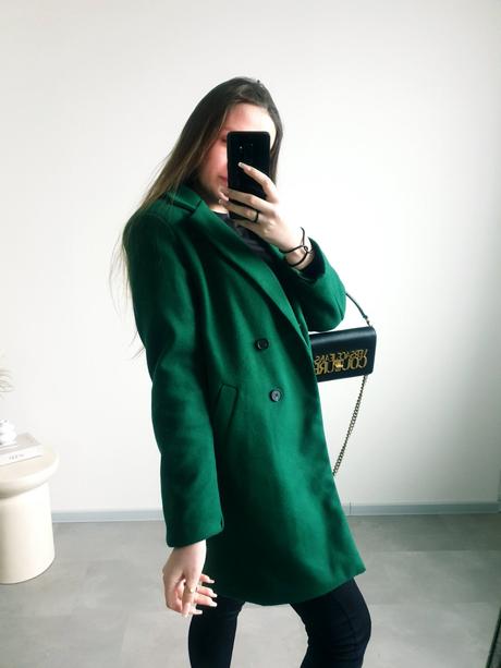 Zelený kabát s/m, s