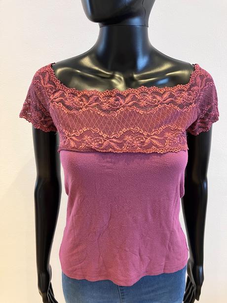 Dámske tričko s krajkou (38-40), m