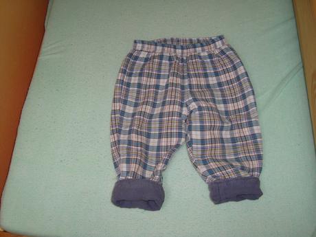 Kárované podšité nohavky, 86