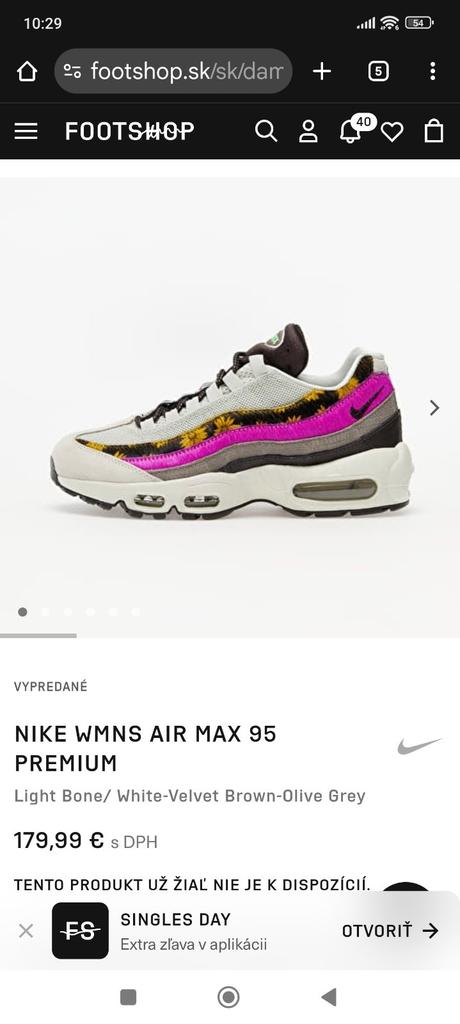 Dámske air max 95, nike,40