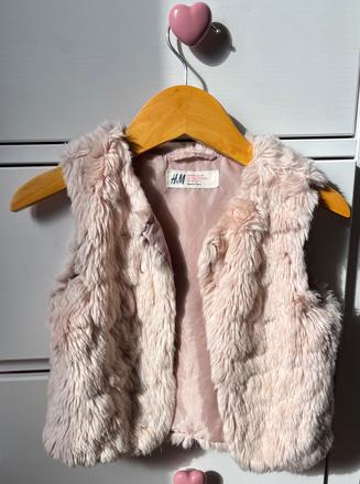 Bledoružová vesta, h&m, 98, h&m,98