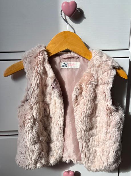 Bledoružová vesta, h&m, 98, h&m,98