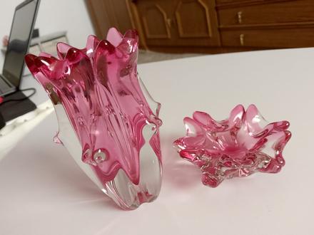 Ružové hutné sklo, 