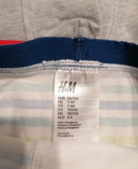 Farebné trenky, h&m,98