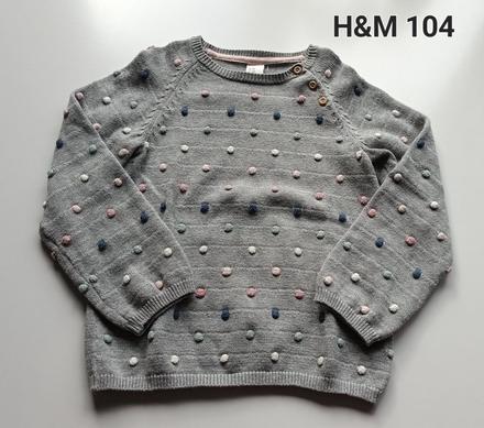 Svetrík h&m struktúrovaný 104, h&m,104