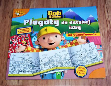 Staviteľ bob-plagáty na vymaľovanie+samolepky, 