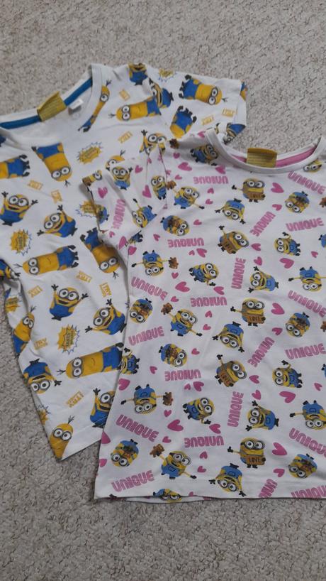 Tričká pre dvojičky mimoni 122-128, 122