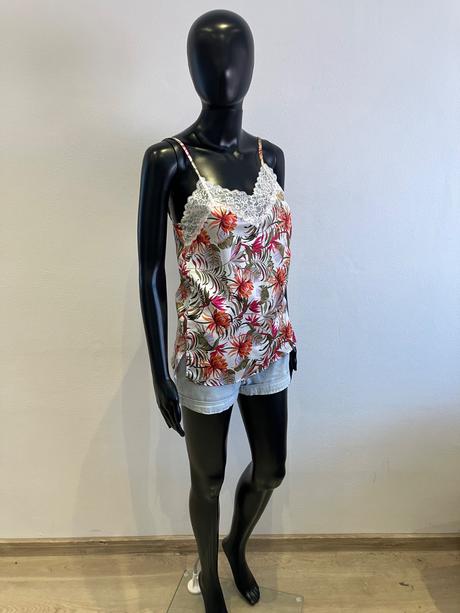 Dámska farebná blúzka s čipkou tezenis, tezenis,s