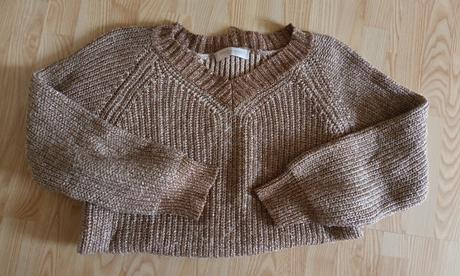 Hnedasto-zlatý pulóver rinascimento, s