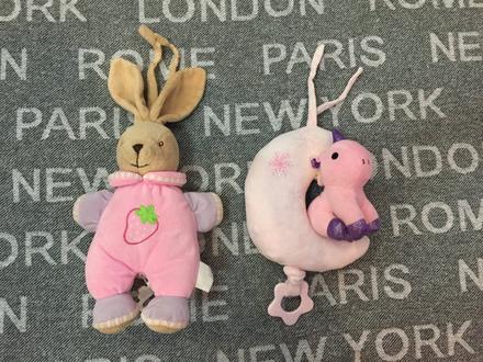 Natahovacie plysove hudobne hracky 2ks, 