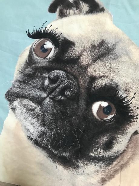 Obliečka na vankúš s mopslíkom, šírka (cm): 45,dĺžka (cm): 60