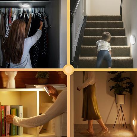 Nočné svetlo s 8 led svetlami a čidlom pohybu,