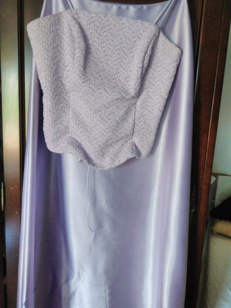 Spoločenské šaty saténové fialove, 164