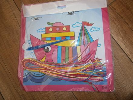 Lepiace niťové obrázky - loď,