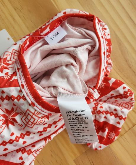 Dupačky s vianočným motívom na 1-3 mesiace, 62