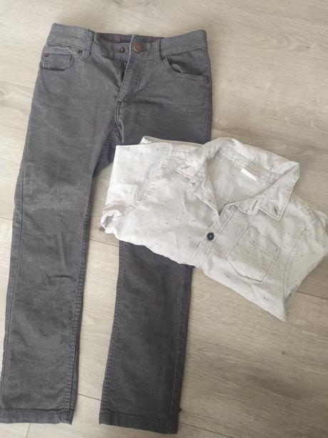 Nohavice+ košeľa, h&m,116