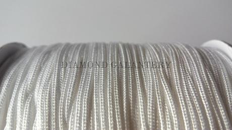 Shamballa šnúrka 1,5 mm nylonová - biela, 