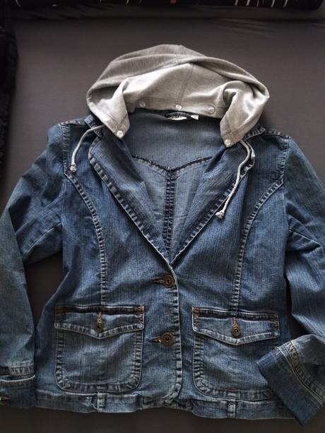 Riflová modrá bundička, 38