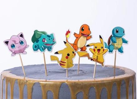 Tortový zápich pokémon 01 (24ks) - skladom, tz-9,