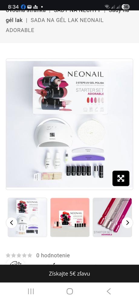 Neonal sada gél lak adorable, 