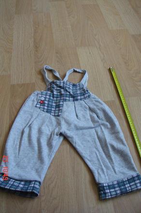 Nohavice na traky sede kockovane, 80