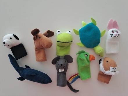 Bábky na prst z ikea - 9 ks,