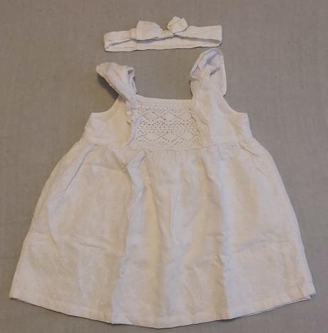 Madeirové šaty s čipkou a s čelenkou 86, f&f,86