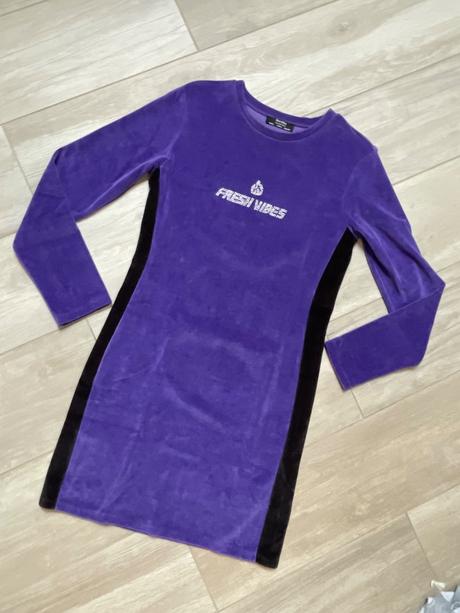 Velúrové šaty bershka, bershka,l